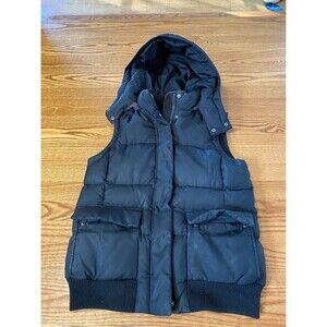 Womens GAP black Down Puffer vest S Winter Zip up Y2k 90s Gorpcore Grunge Punk